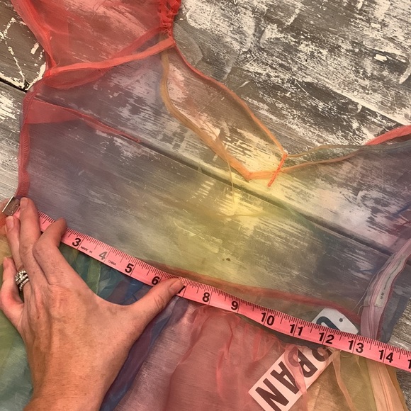 NWT Urban Outfitters Rainbow sheer dress - Picture 10 of 12